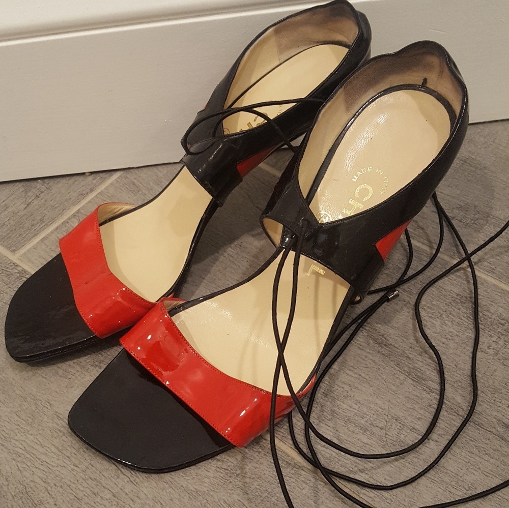 Chanel Lace Up Heels